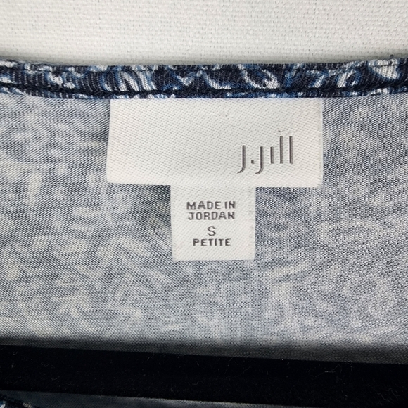 J Jill Paisley Print Mini T-shirt Dress Size Small Petite - Picture 4 of 7